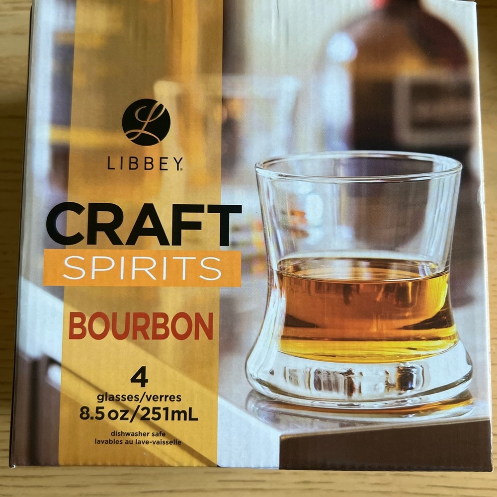 Libby Craft Spirits Bourbon glasses 4pc set